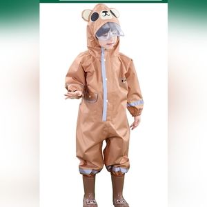 LIVACASA Kids Rain Suit One Piece Rain Coat Toddlers for Kids Waterproof Rain